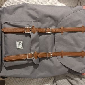 Herschel gray backpack with padded laptop slot
